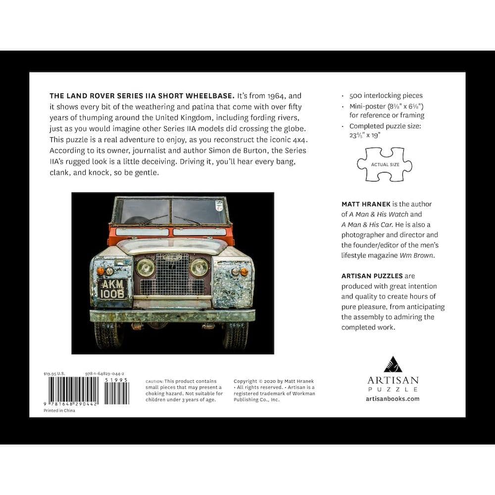 1964 Land Rover Series IIA 500pc Puzzle Alternate Image 2