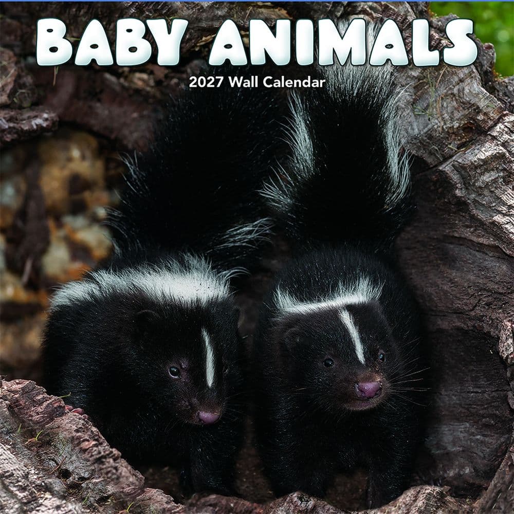 image Baby Animals 2027 Mini Wall Calendar Main Product Image