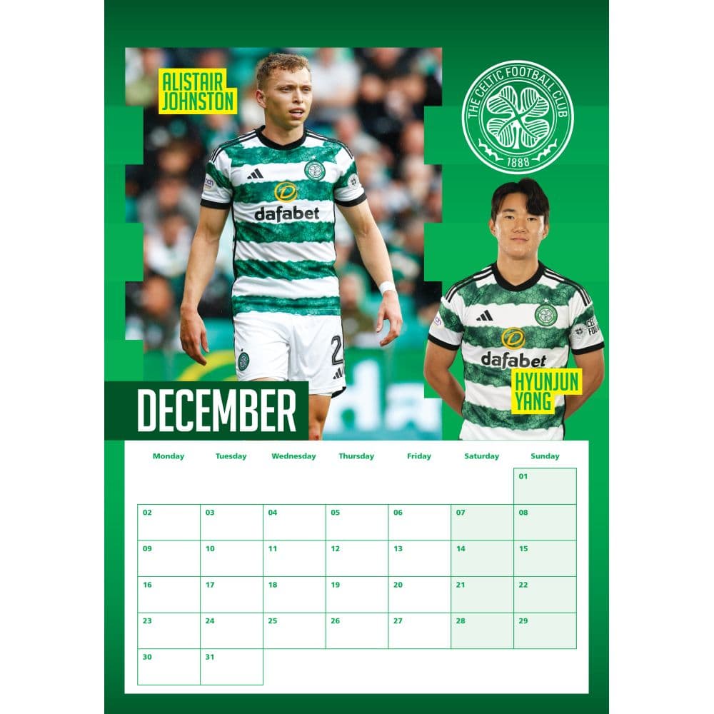 Celtic FC Poster 2024 Wall Calendar Fourth Alternate Image width=&quot;1000&quot; height=&quot;1000&quot;