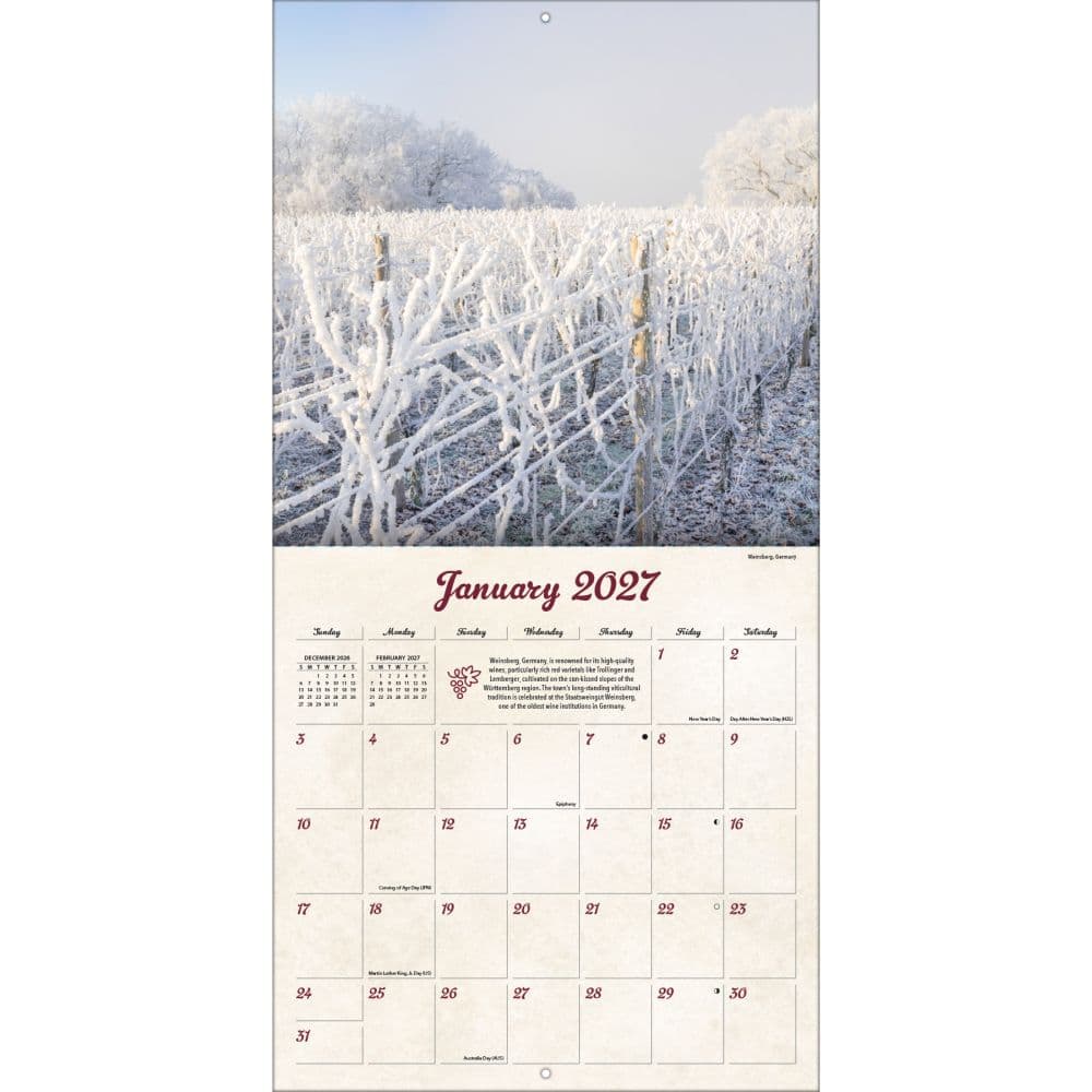 Wine Country Photo 2027 Wall Calendar Third Alternate Image