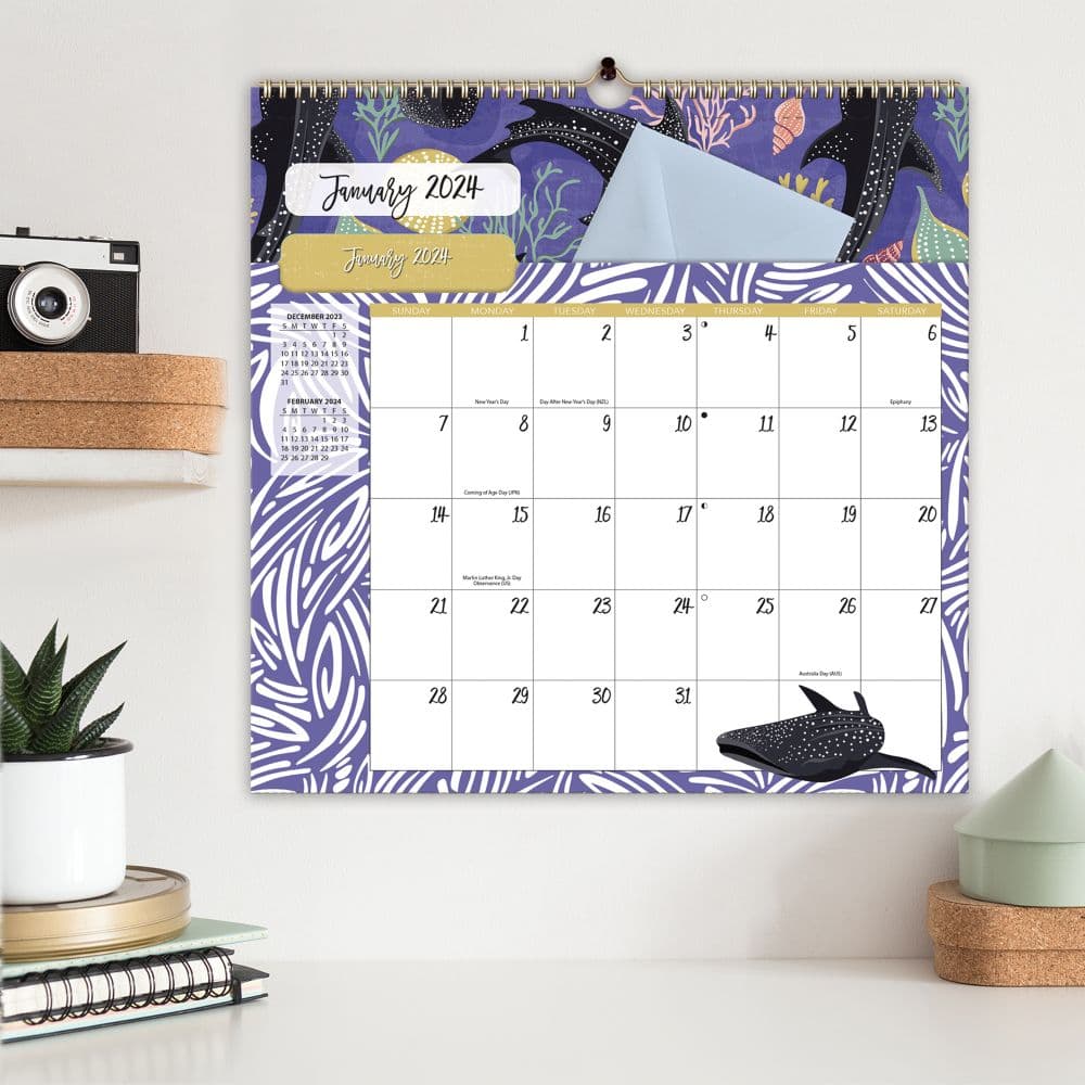 Flora and Fauna File It 2024 Wall Calendar