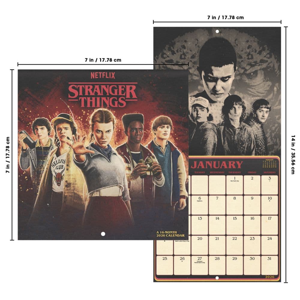 Stranger Things 2026 Mini Wall Calendar Sixth Alternate Image
