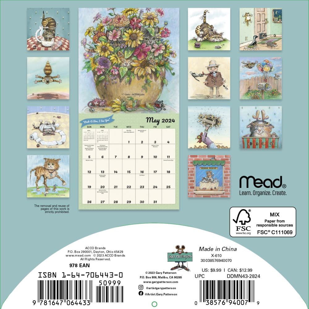 Patterson Cats 2024 Mini Wall Calendar