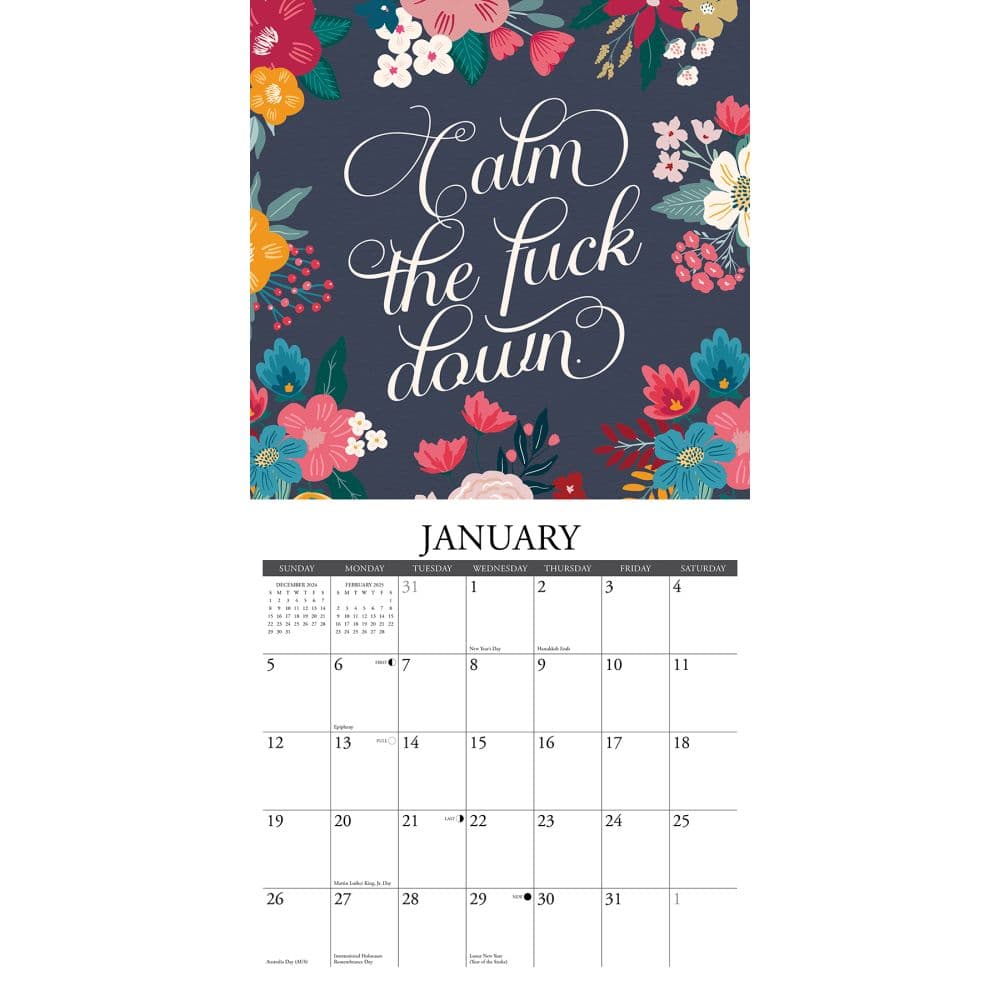 F*ck It Floral 2025 Wall Calendar Second Alternate Image width=&quot;1000&quot; height=&quot;1000&quot;