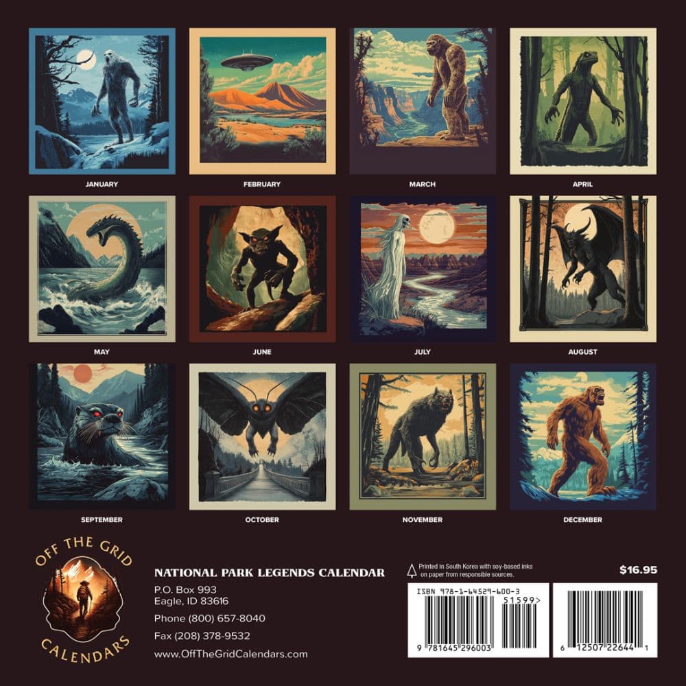 National Parks Legends 2026 Wall Calendar First Alternate Image