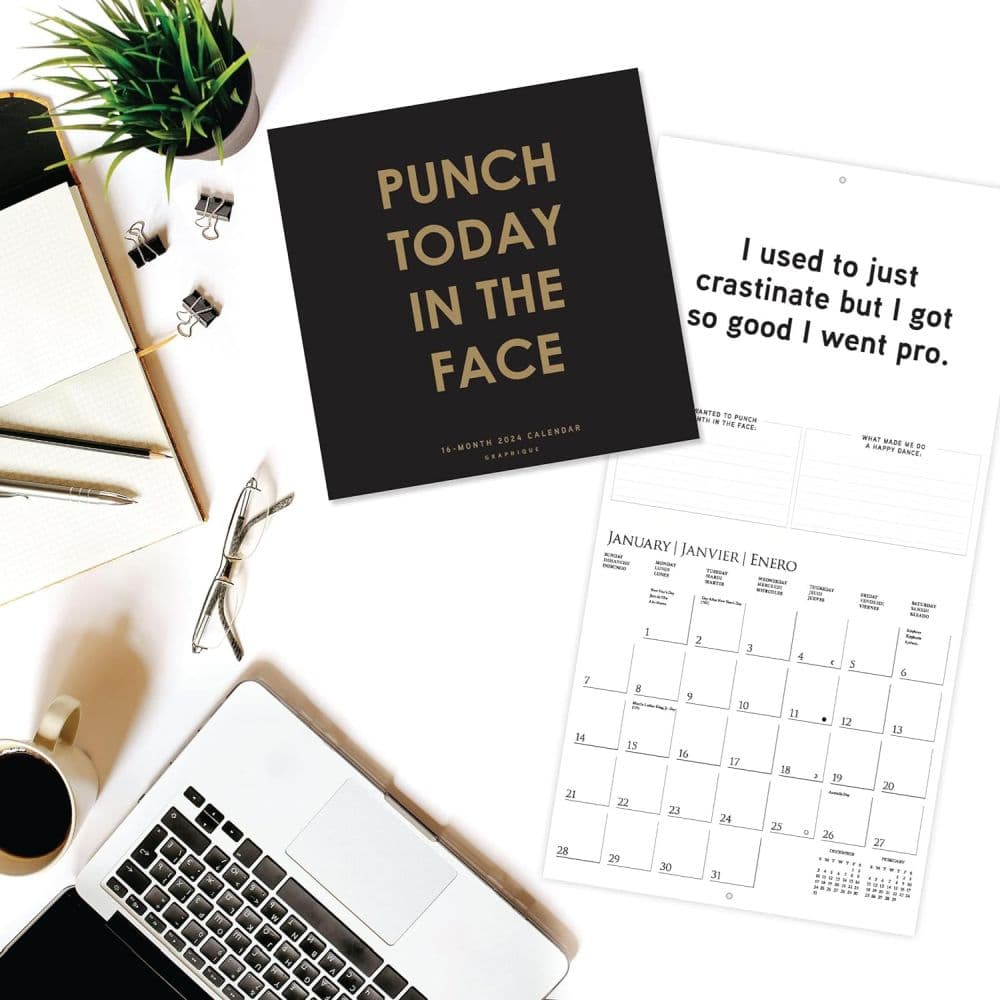Punch Today in the Face 2024 Wall Calendar Third Alternate Image width=&quot;1000&quot; height=&quot;1000&quot;