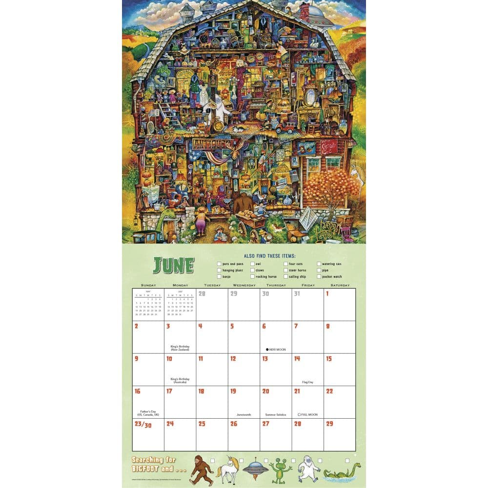 Searching For Bigfoot 2024 Wall Calendar Alternate Image 3