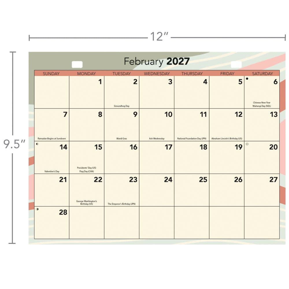 Focused Tri View 2027 Wall Calendar Fourth Alternate Image