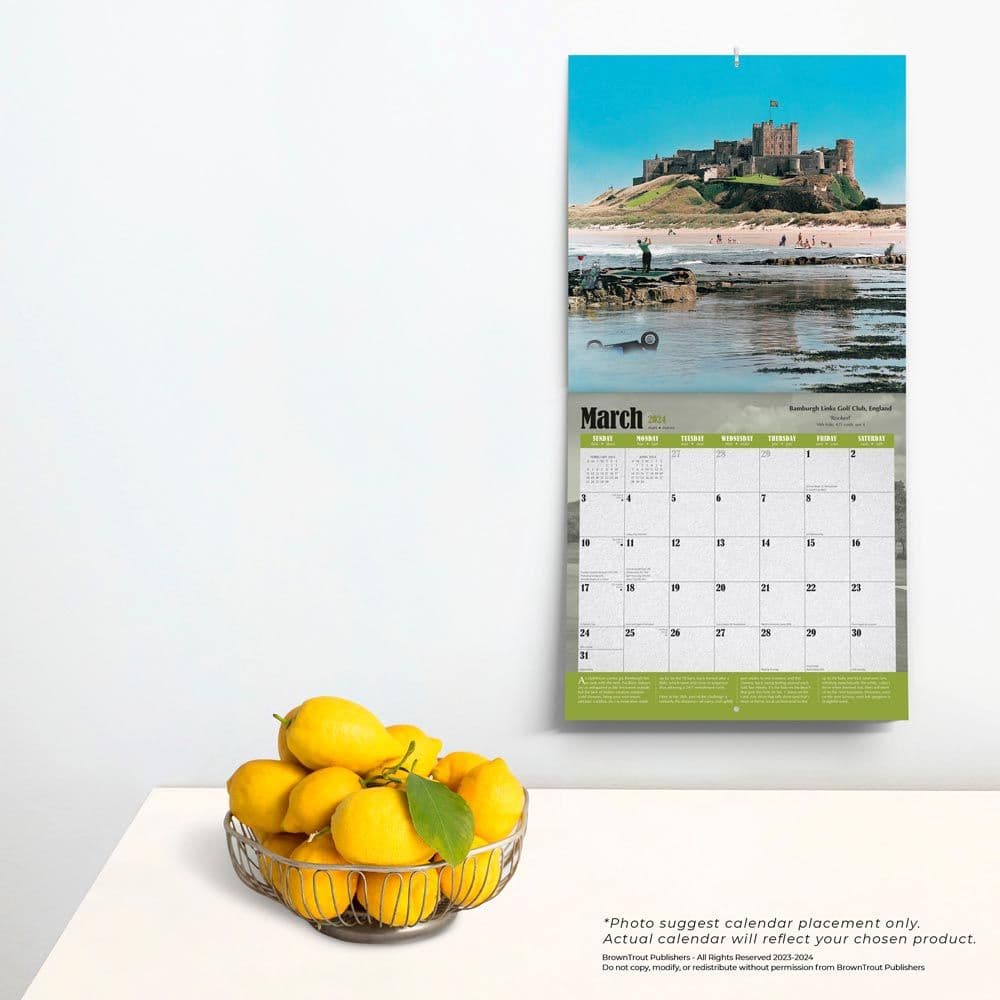 Worlds Toughest Golf Holes 2024 Wall Calendar