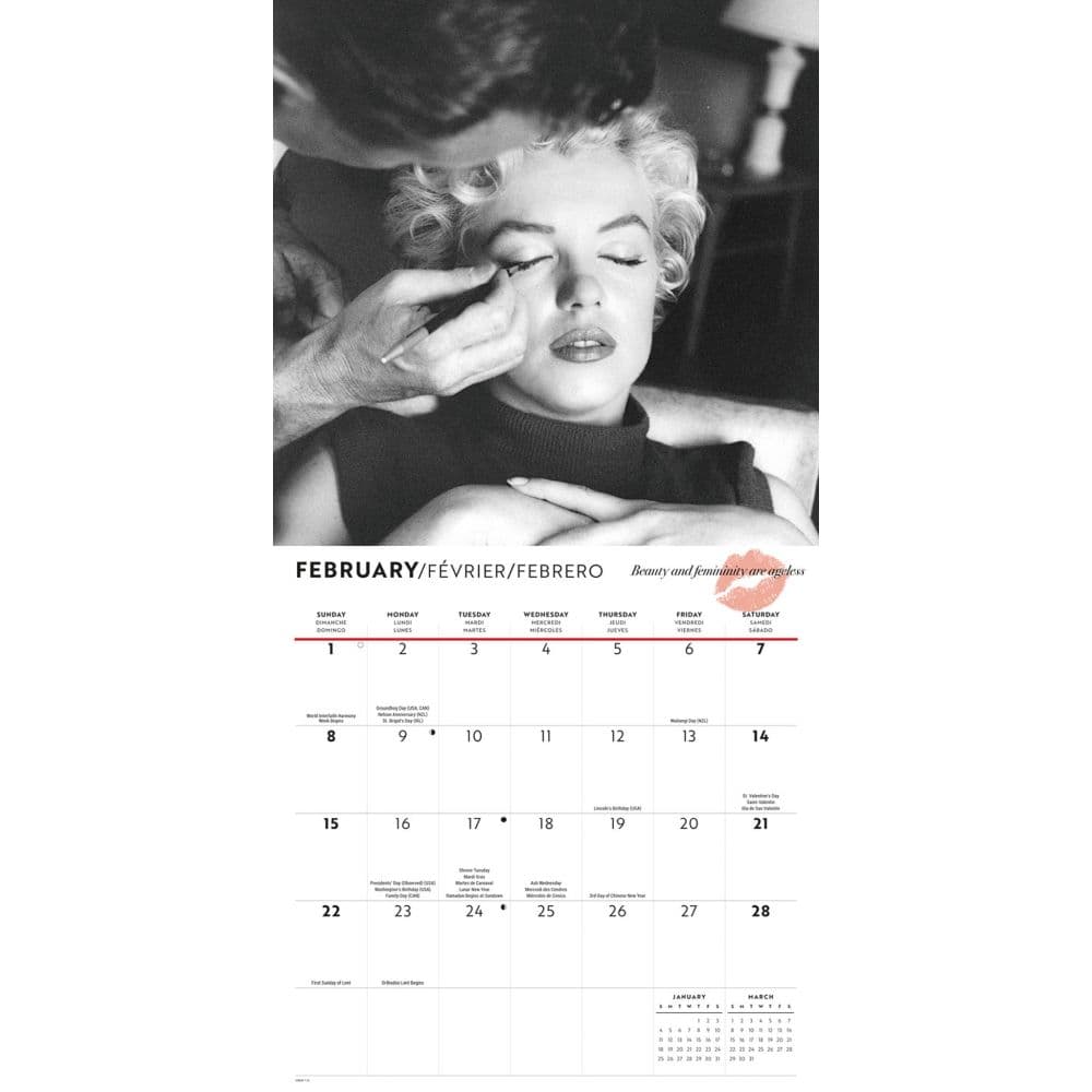 Marilyn Monroe 2026 Wall Calendar Second Alternate Image