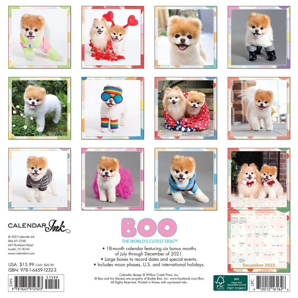 Boo 2022 Wall Calendar - Calendars.com