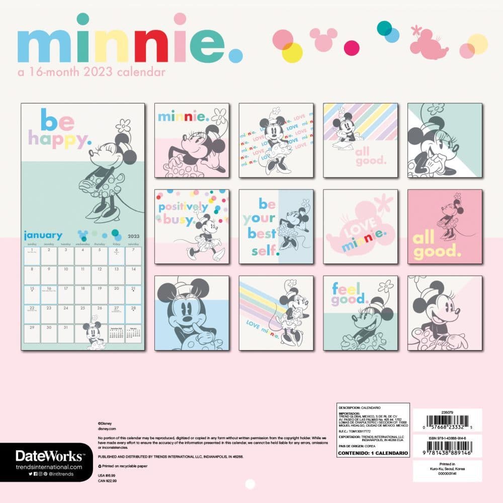 Minnie Mouse 2023 Wall Calendar