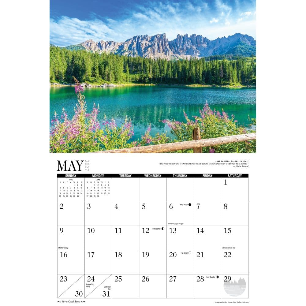 Lakes 2027 Wall Calendar Second Alternate Image