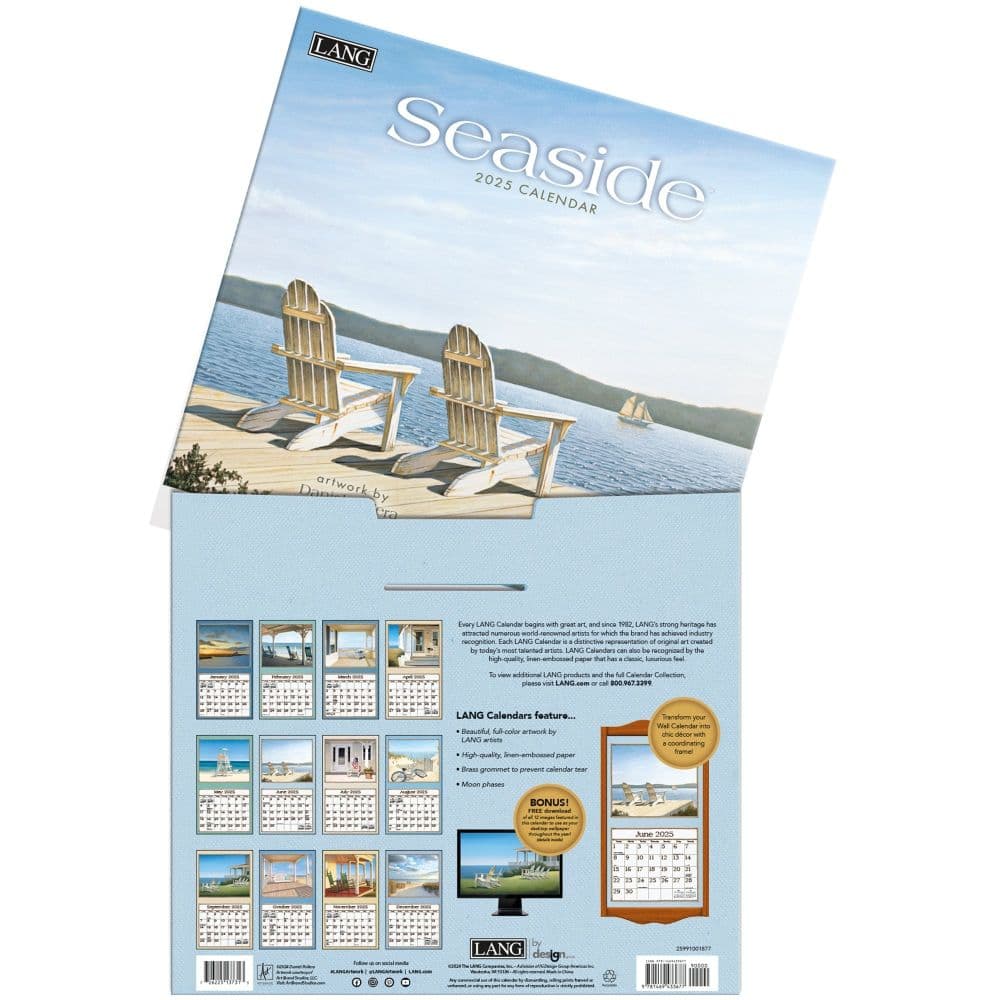 Seaside by Daniel Pollera 2025 Wall Calendar