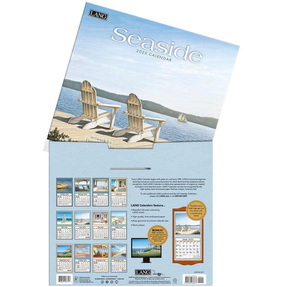 Seaside by Daniel Pollera 2025 Wall Calendar - Calendars.com