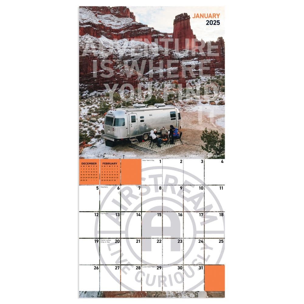 Airstream 2025 Mini Wall Calendar interior