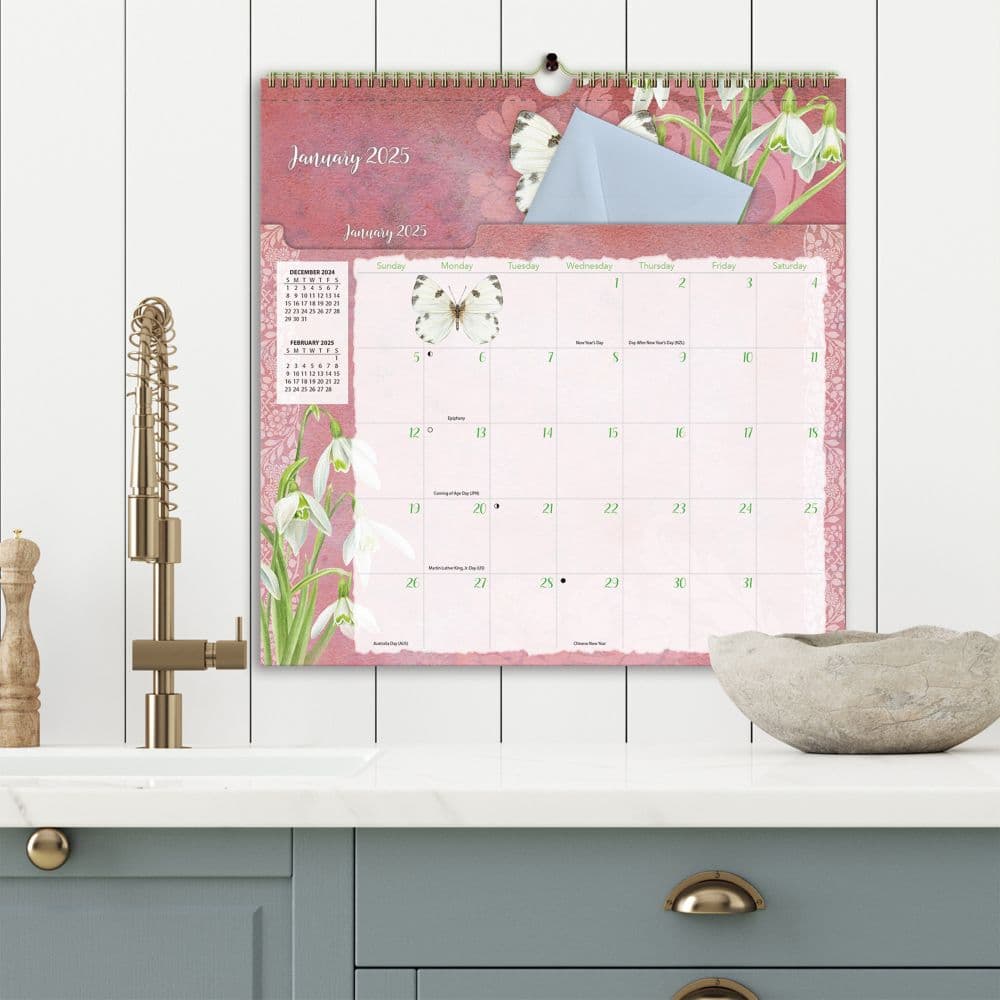 Butterflies by Jane Shasky 2025 File It Wall Calendar