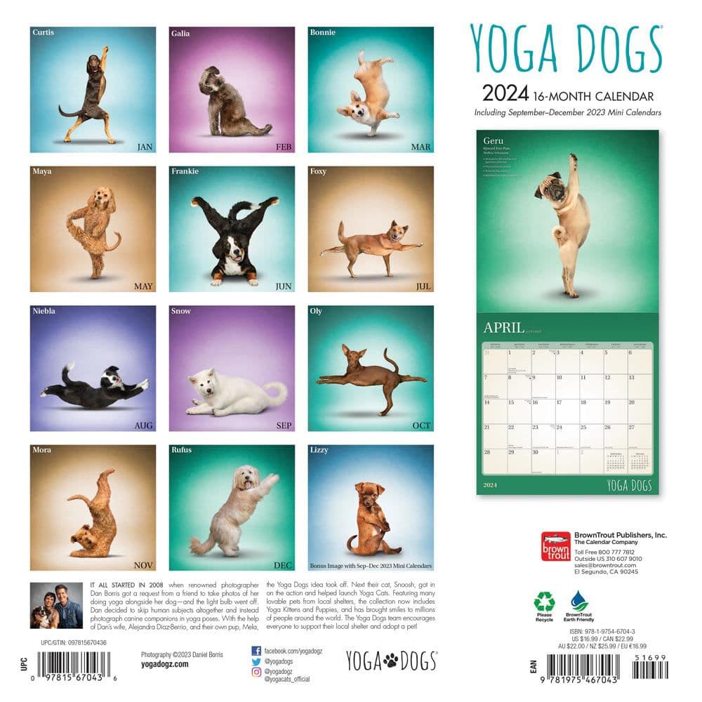 Yoga Dogs 2024 Wall Calendar First Alternate Image width=&quot;1000&quot; height=&quot;1000&quot;