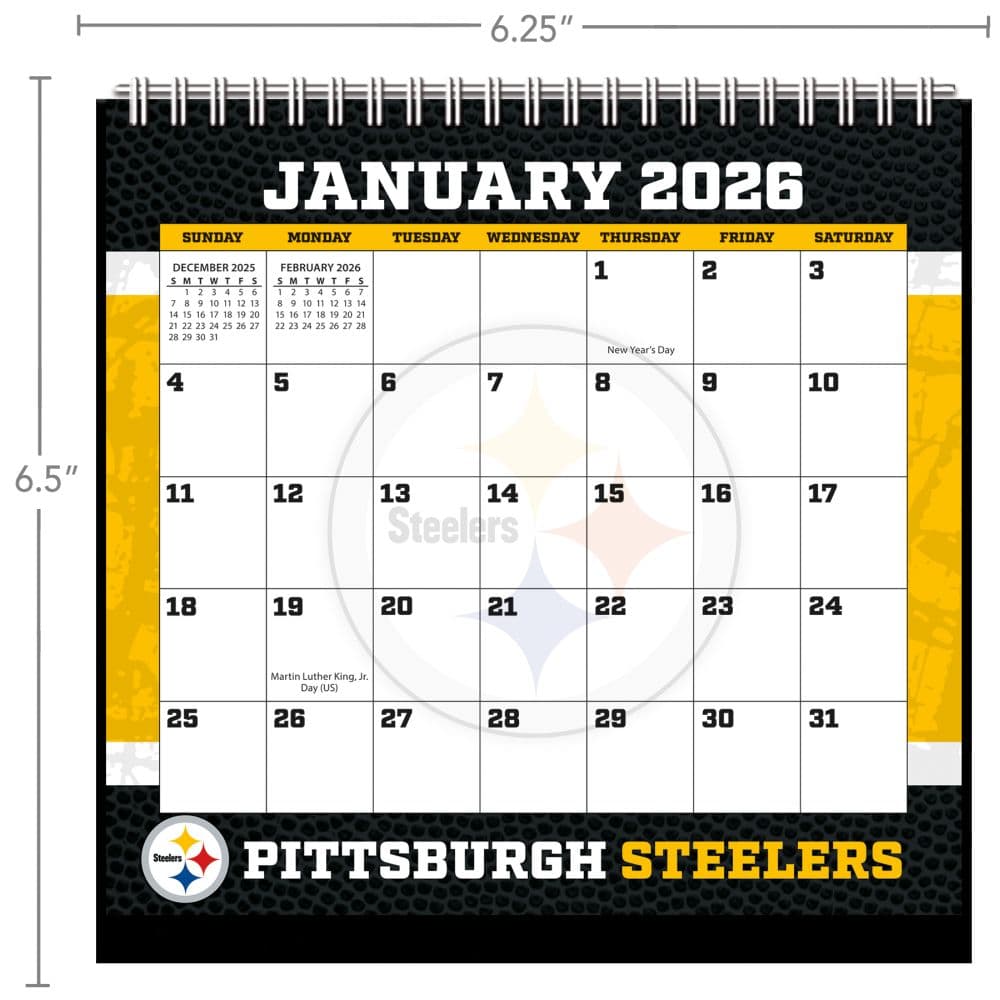 NFL Pittsburgh Steelers 2026 Easel Desk Calendar Third Alternate Image
