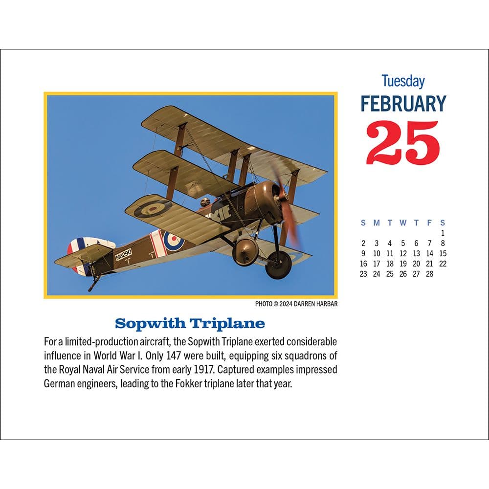 Golden Age of Flight 2025 Desk Calendar