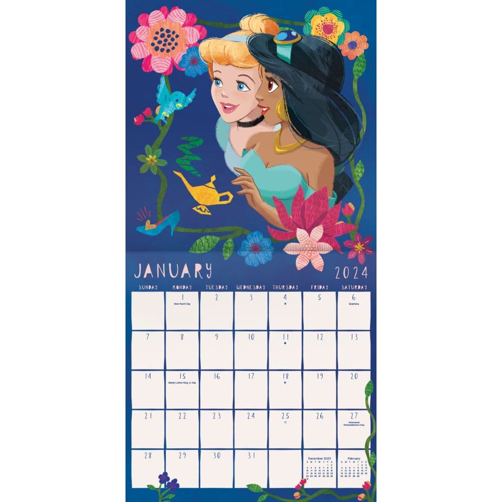 Disney Princess 2024 Mini Wall Calendar Alternate Image 3
