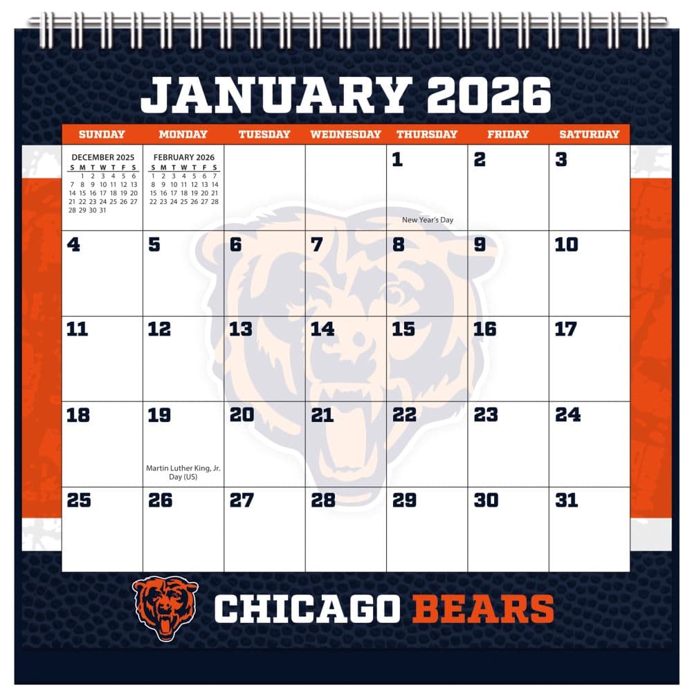 NFL Chicago Bears 2026 Easel Desk Calendar Main Product Image
