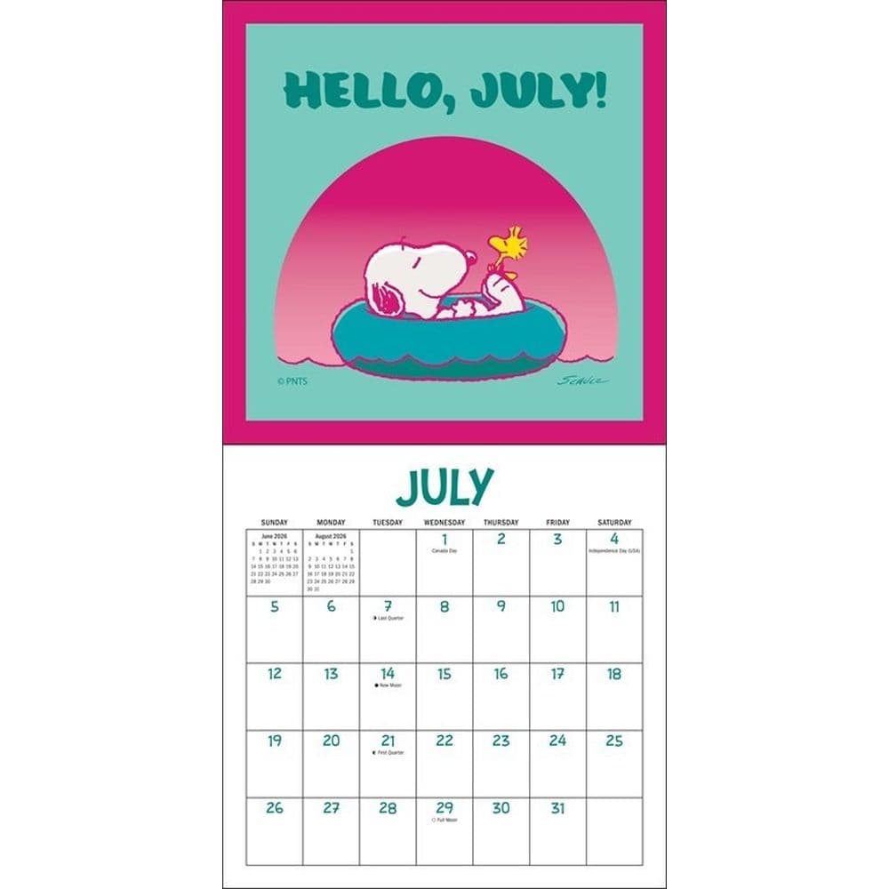 Peanuts 2026 Mini Wall Calendar Third Alternate Image