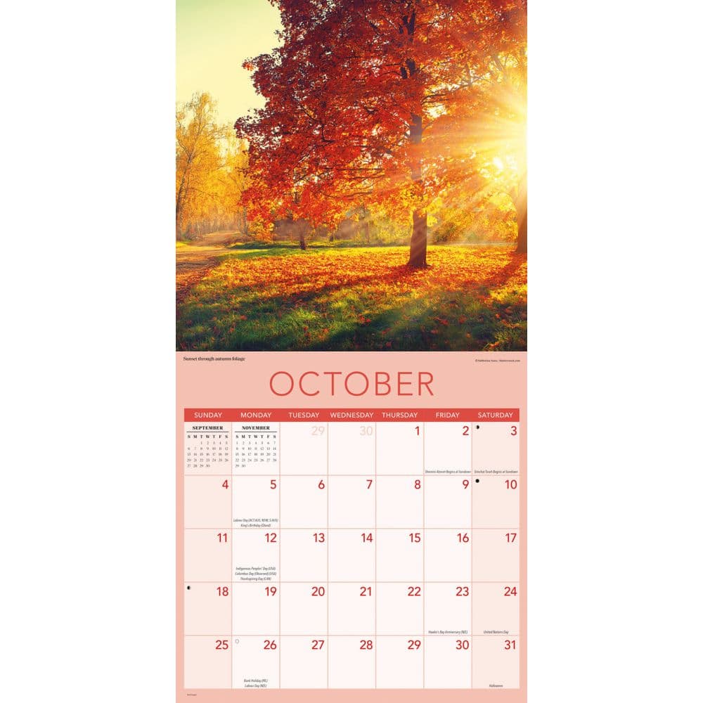 Sunrise Sunset 2026 Wall Calendar Fourth Alternate Image