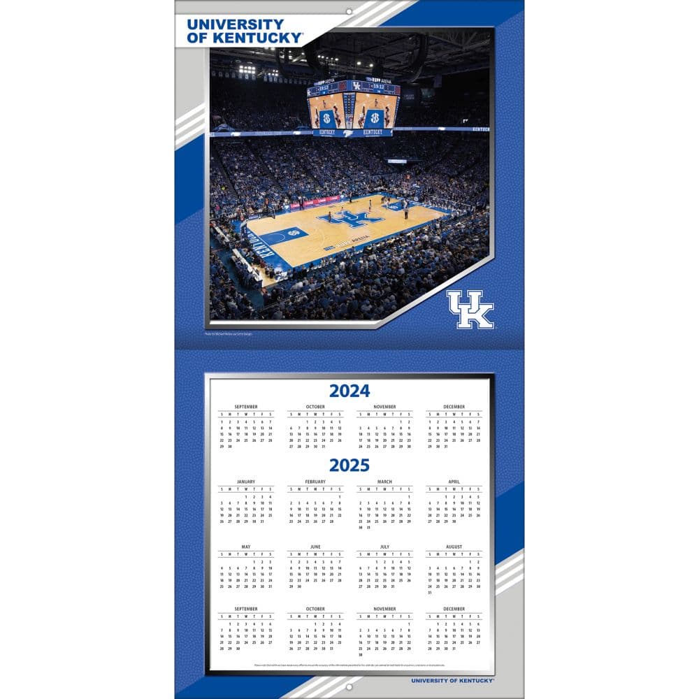 Kentucky Wildcats 2025 Wall Calendar