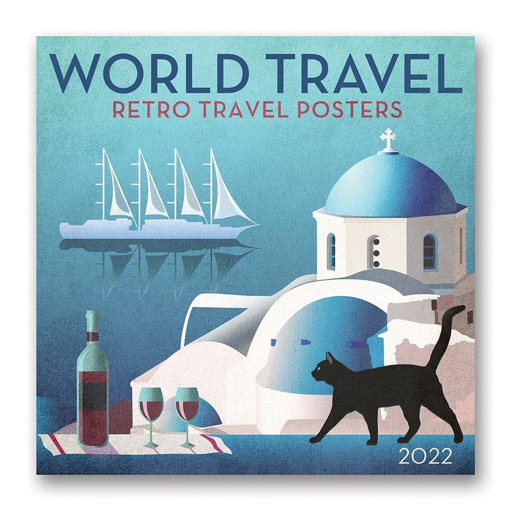 World Travel Retro Album 2022 Wall Calendar