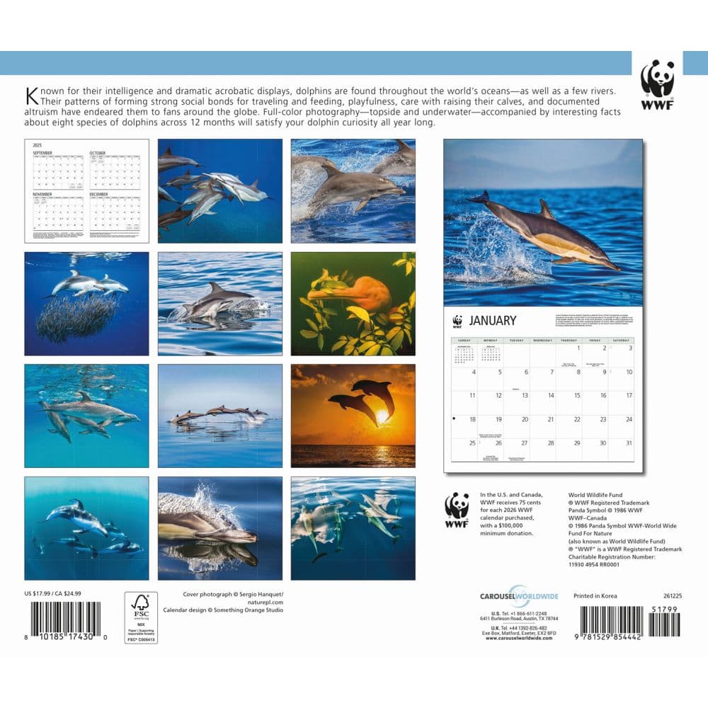 Dolphins WWF 2026 Wall Calendar First Alternate Image