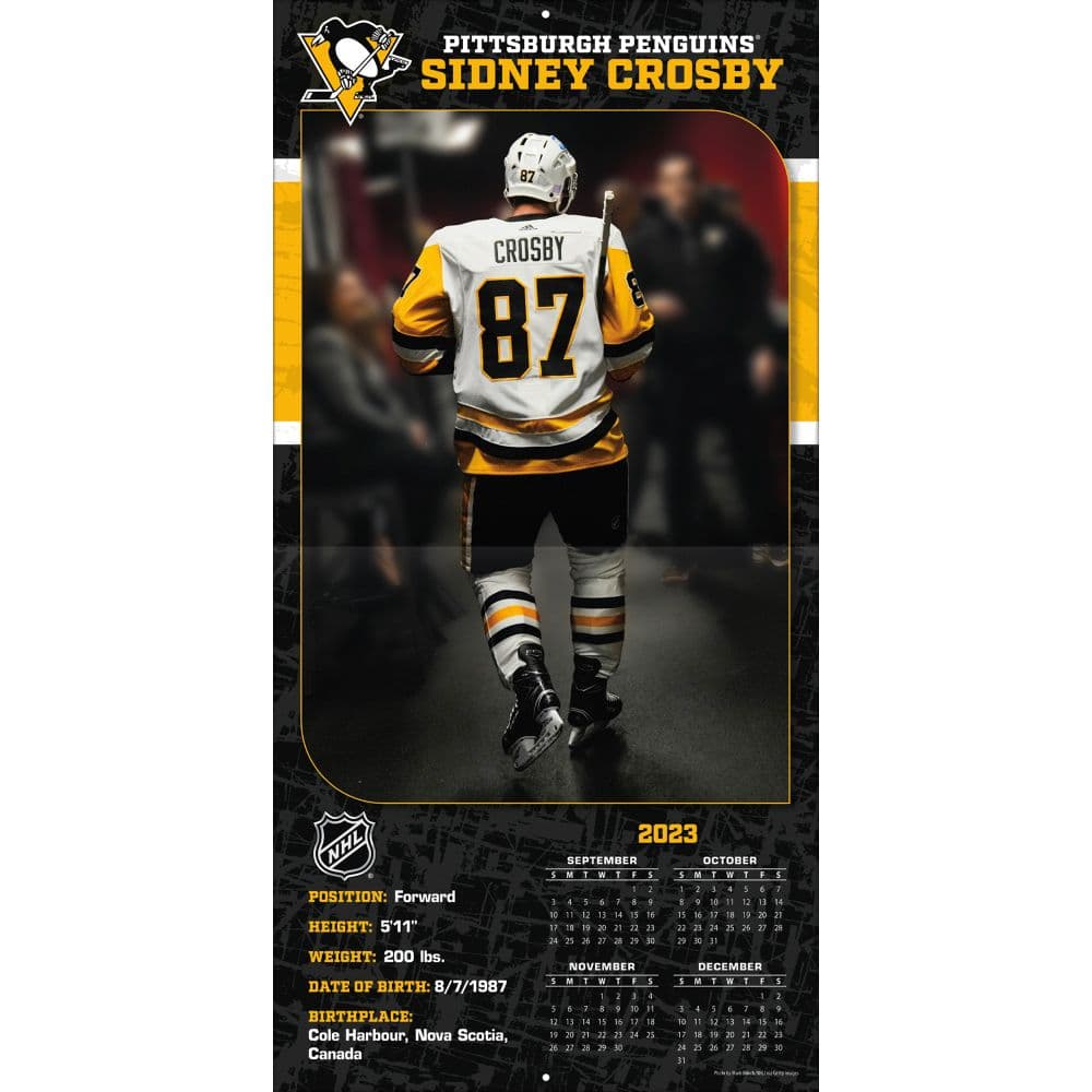 NHL Sidney Crosby 2024 Wall Calendar Alt3