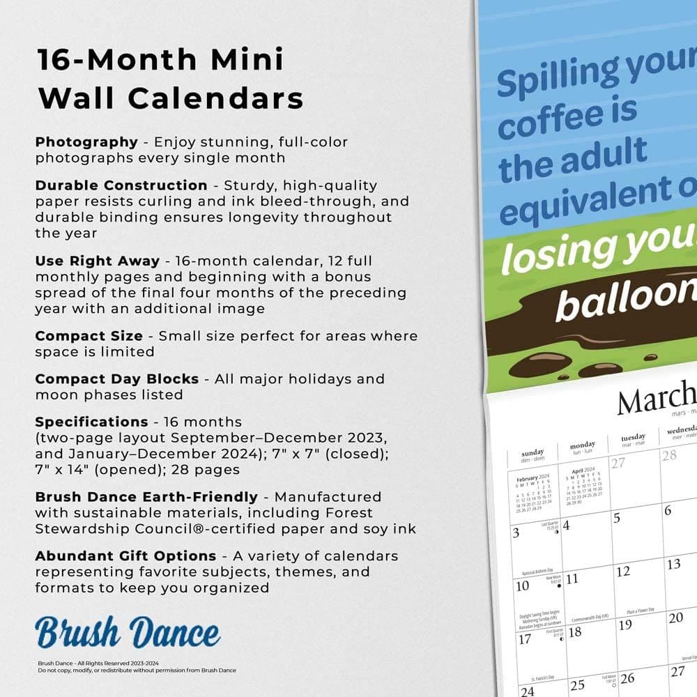 But First Coffee 2024 Mini Wall Calendar Fourth Alternate Image width=&quot;1000&quot; height=&quot;1000&quot;