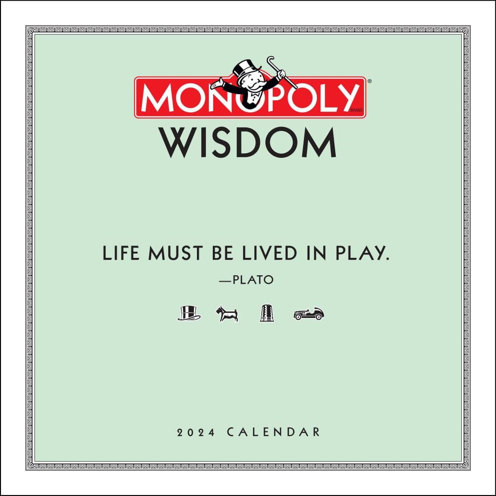 Monopoly Wisdom 2024 Wall Calendar Main Image width=&quot;1000&quot; height=&quot;1000&quot;