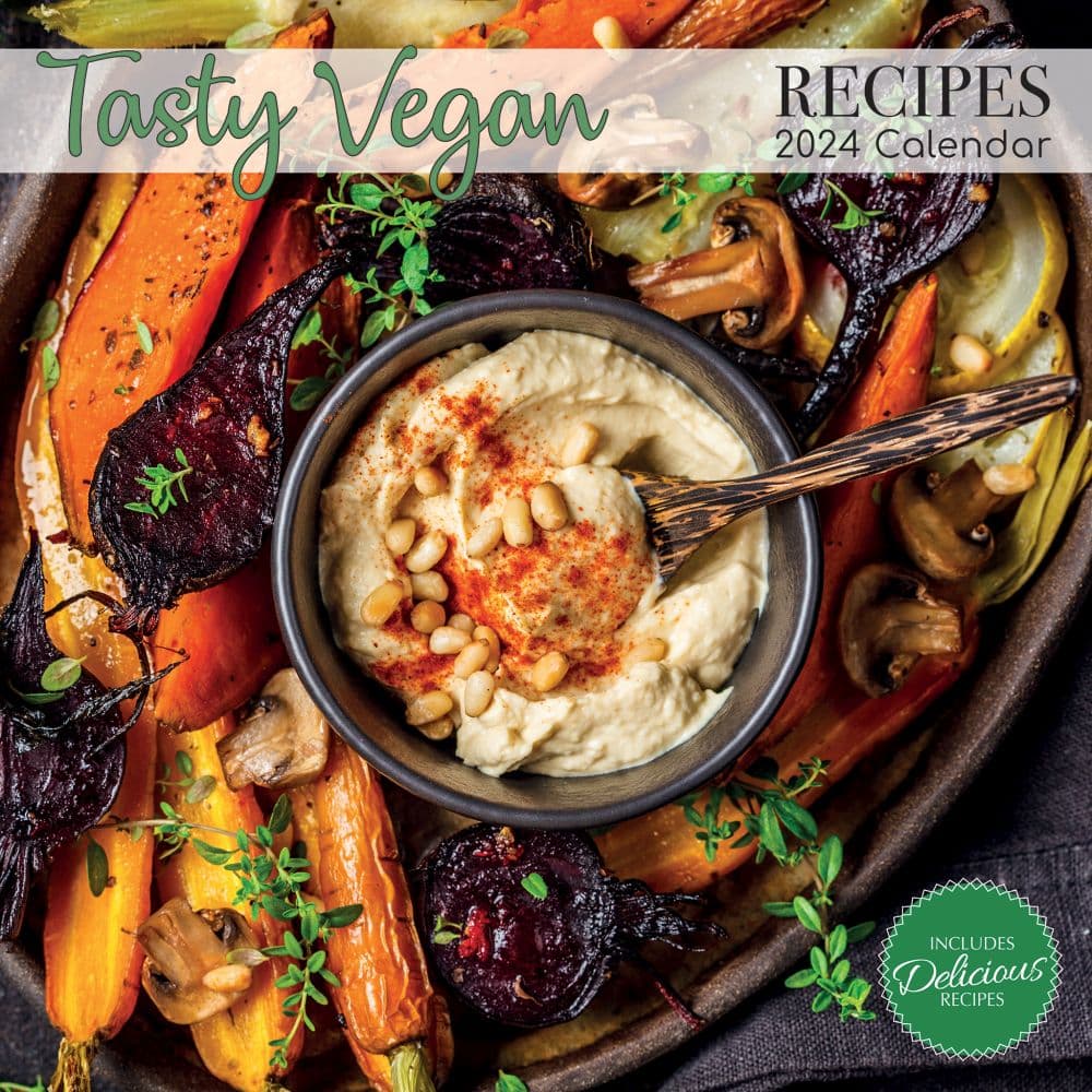 Tasty Vegan Recipes 2024 Wall Calendar