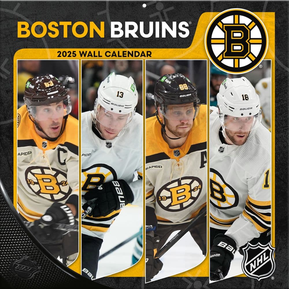 NHL Boston Bruins 2025 Wall Calendar