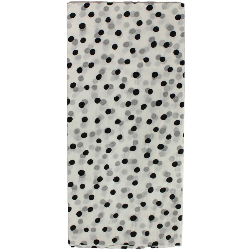 Black and Grey Polka Dots Tissue Paper - 4 Sheets Second Alternate Image