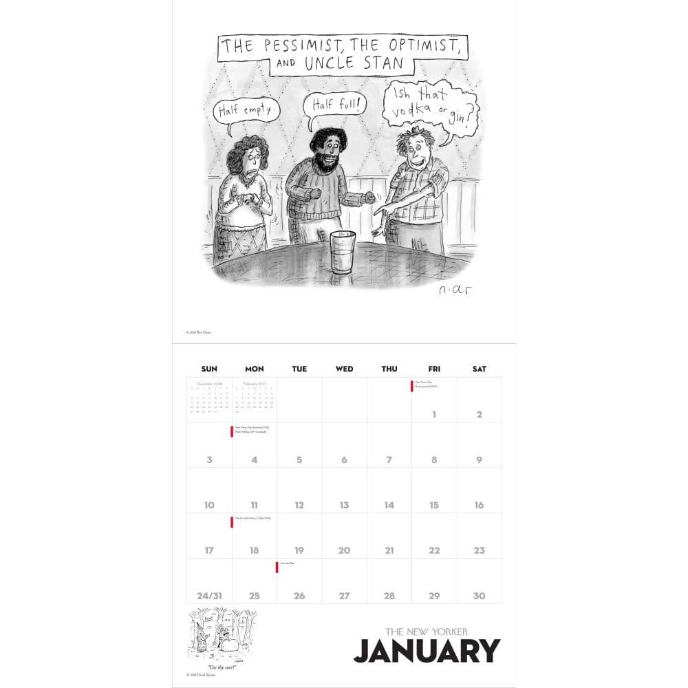 New Yorker Cartoons Wall Calendar