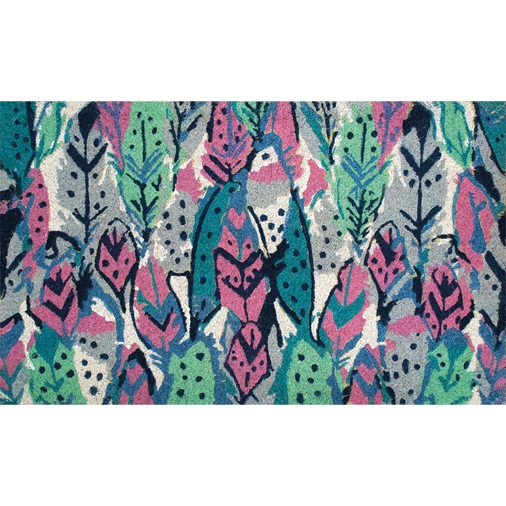 Radiant Feathers Small Coir Doormat by Barbra Ignatiev Main Image