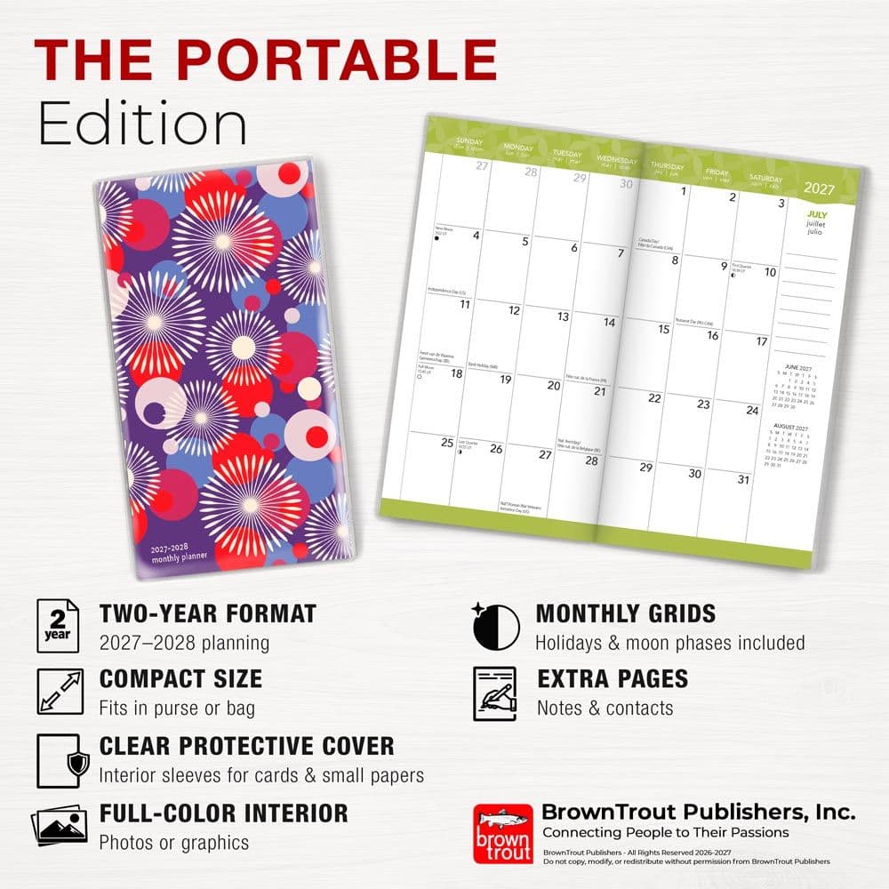 Verdant Blooms 2027 2 Year Pocket Planner Fifth Alternate Image