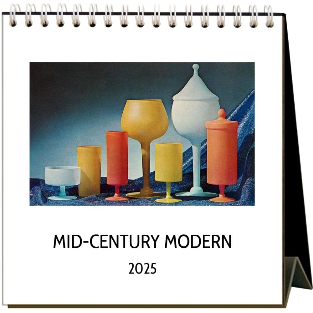 MidCentury Modern 2025 Easel Desk Calendar