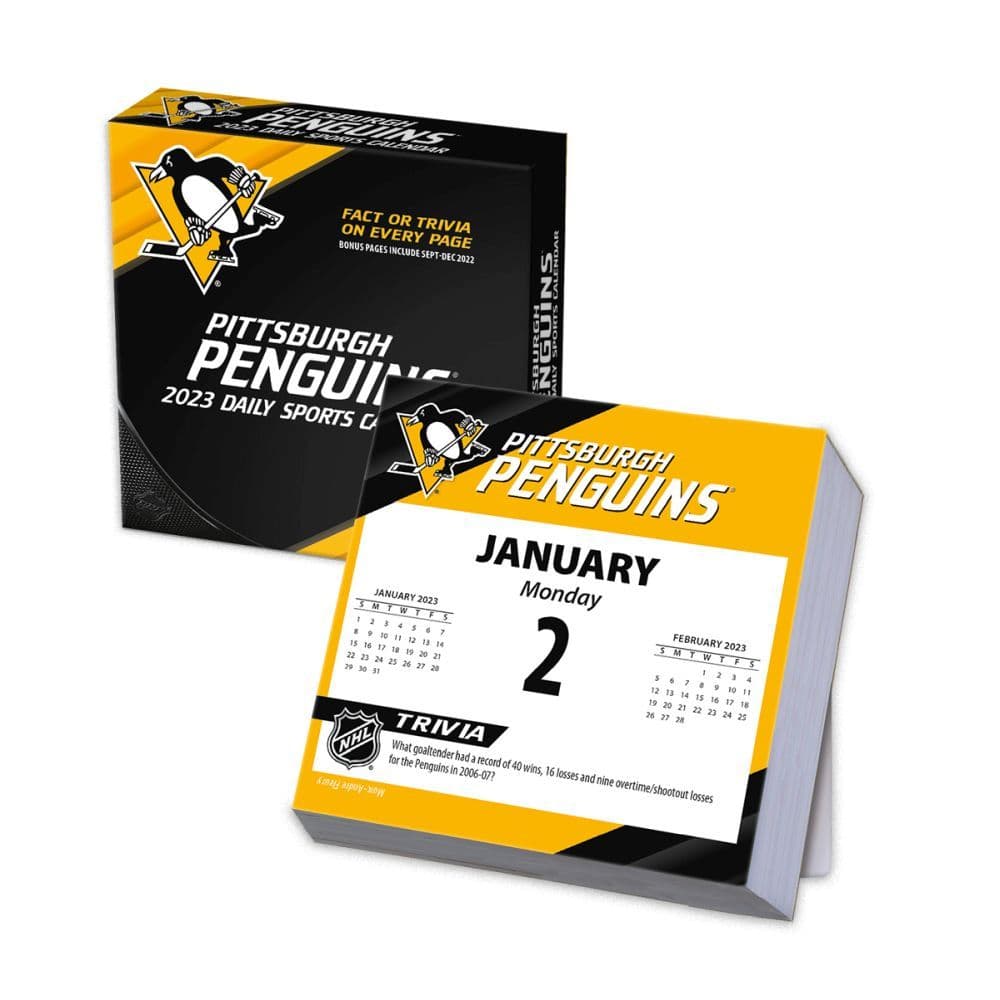 Pittsburgh Penguins 2023 Desk Calendar - Calendars.com