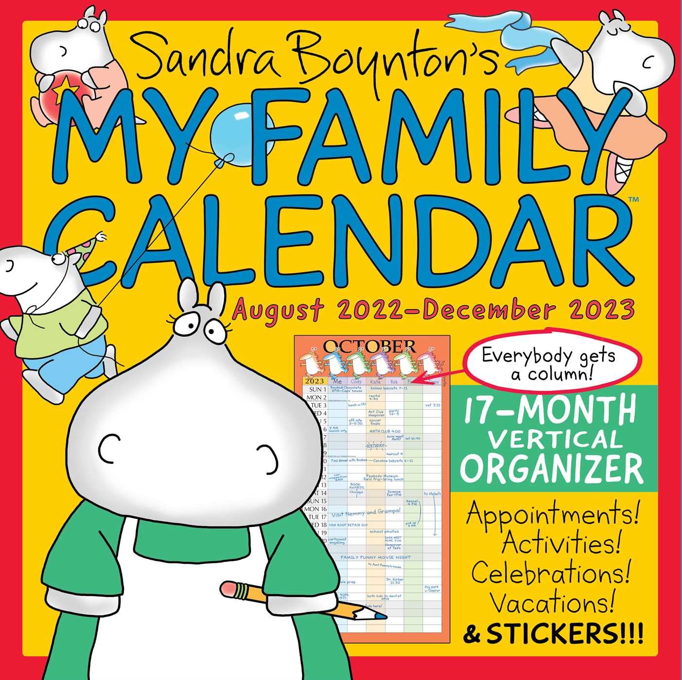 Andrews McMeel Publishing My Family Calendar by Sandra Boynton 2023 Wall Calendar
