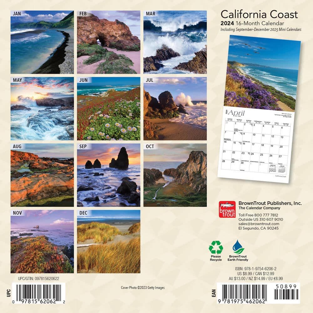California Coast 2024 Mini Wall Calendar First Alternate  Image width=&quot;1000&quot; height=&quot;1000&quot;
