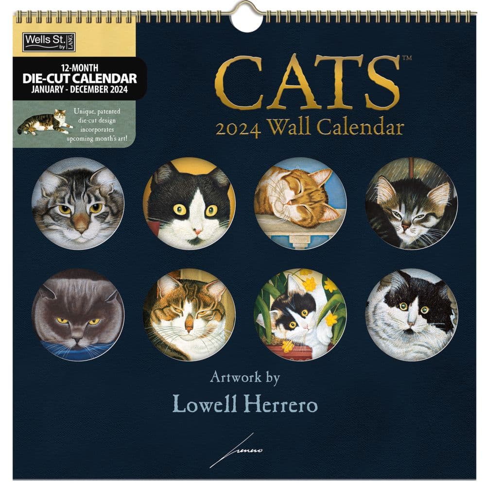 Cats Spiral 2025 Wall Calendar