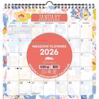 image Meadow Flowers Spiral Art 2026 Wall Calendar Main Image