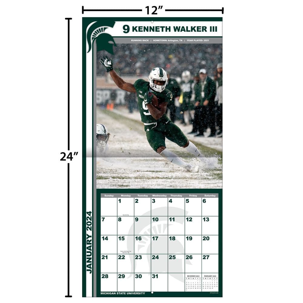 COL Michigan State Spartans 2024 Wall Calendar Fourth Alternate Image width=&quot;1000&quot; height=&quot;1000&quot;