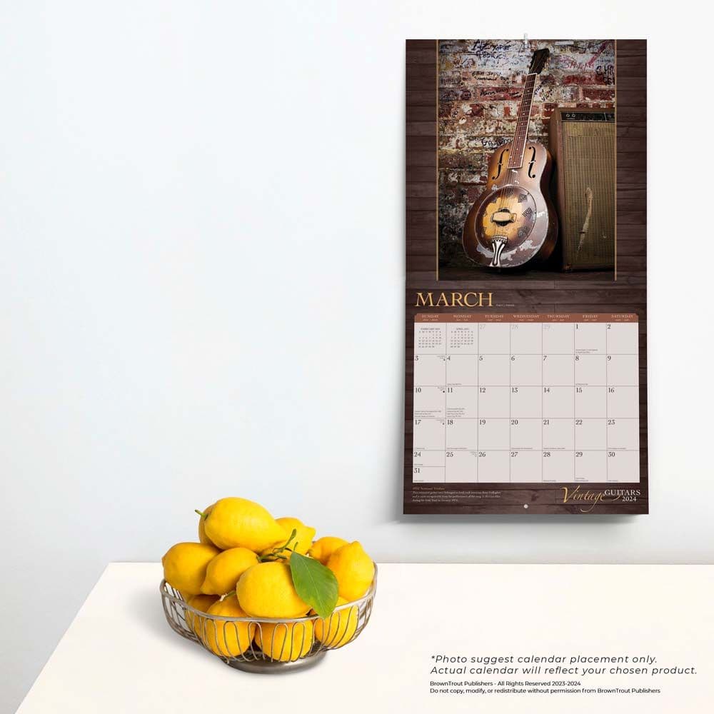 Vintage Guitars 2024 Wall Calendar