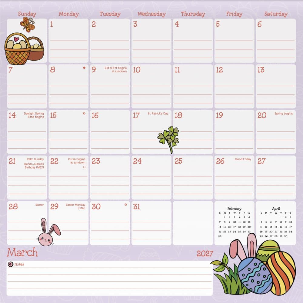 Family Design 2027 Magnetic Desk Calendar Third Alternate Image