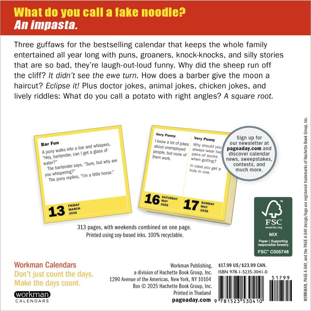 Jokes Puns and Riddles 2026 Desk Calendar First Alternate Image